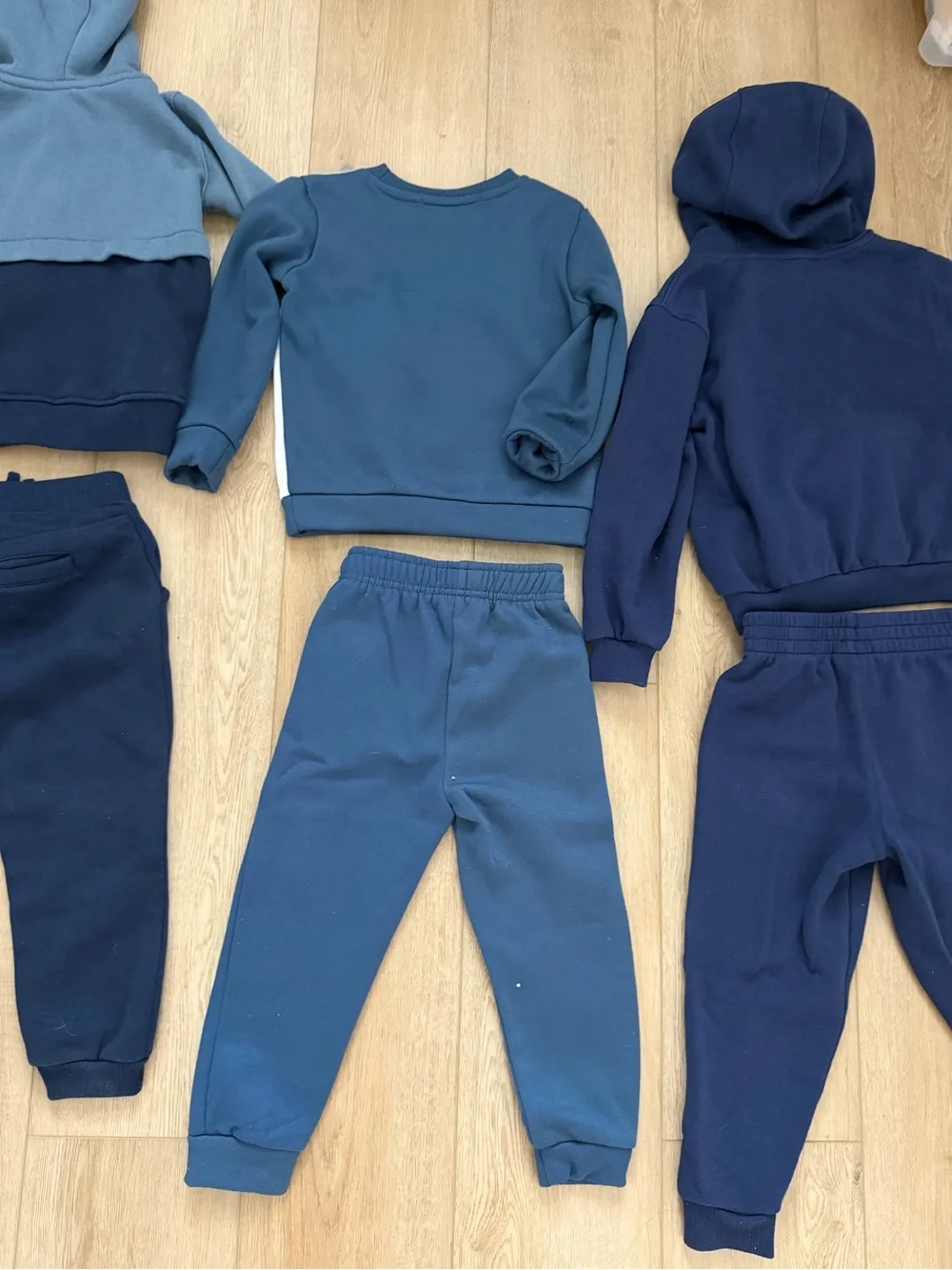 4T Boys 3 Blue Matching Sets Colorblock Kids Sweatshirt and Joggers Set